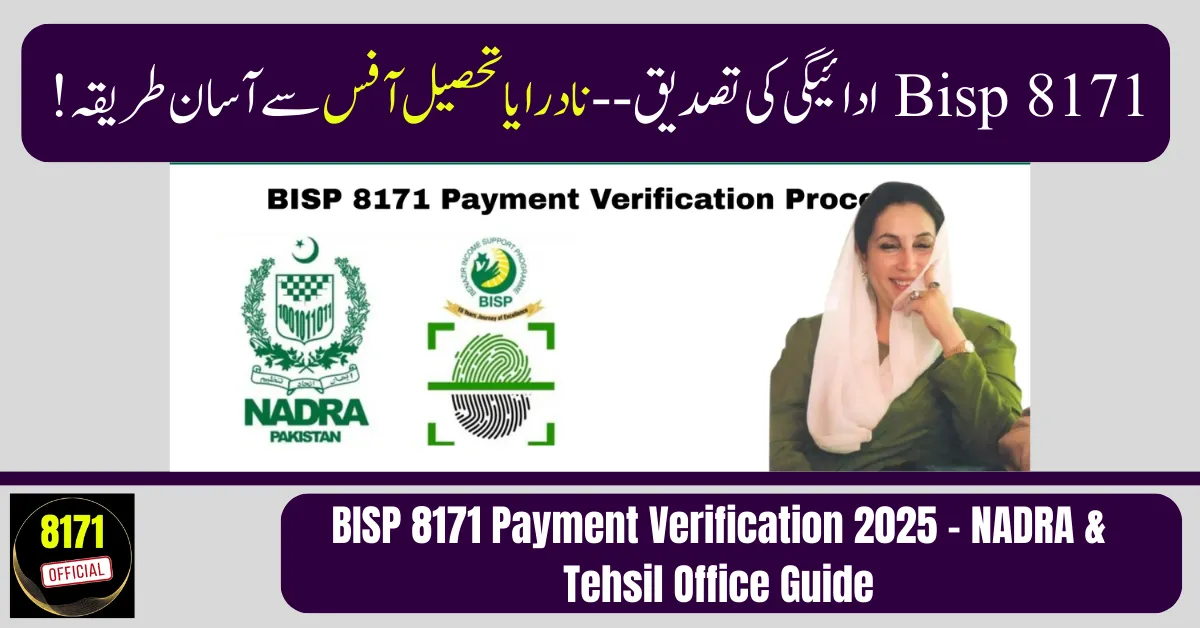 BISP 8171 Payment Verification 2025 – NADRA & Tehsil Office Guide