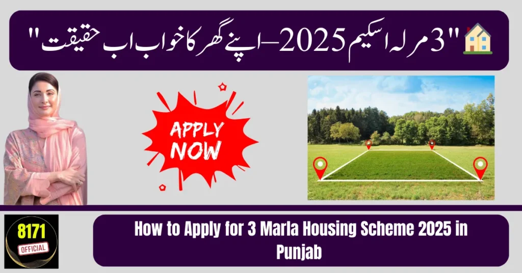 How to Apply for 3 Marla Housing Scheme 2025 in Punjab