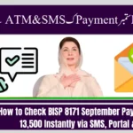 How to Check BISP 8171 September Payment of Rs. 13,500 Instantly via SMS, Portal & ATM