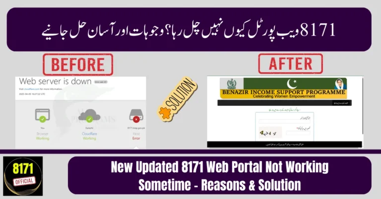 New Updated 8171 Web Portal Not Working Sometime – Reasons & Solution