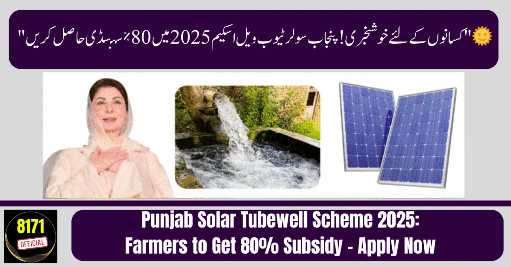Punjab Solar Tubewell Scheme 2025 Farmers to Get 80% Subsidy – Apply Now
