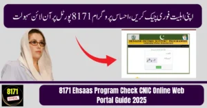 8171 Ehsaas Program Check CNIC Online Web Portal Guide 2025