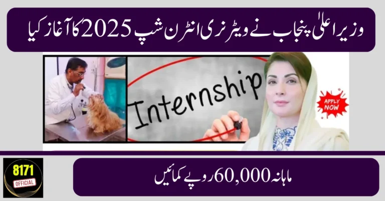 CM Punjab Announced Veterinary Internship Program 2025 – Earn 60,000 Monthly