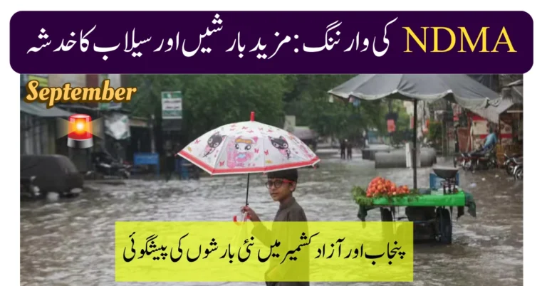 NDMA Alerts: Punjab and AJK to Face Heavy Rainfall This Week