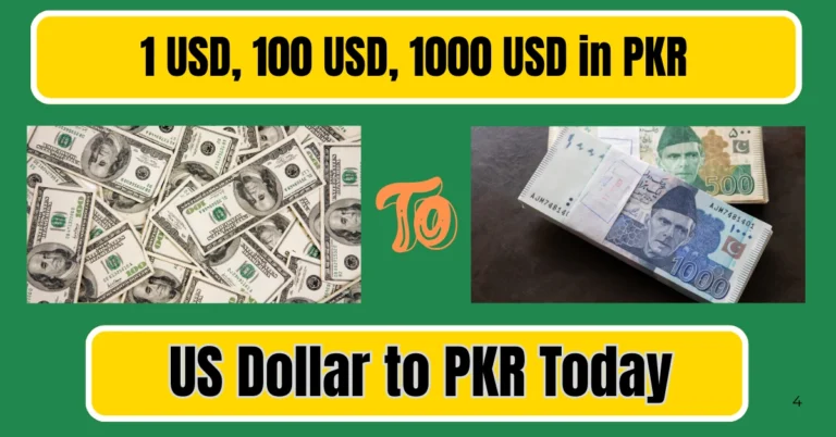 US Dollar to Pakistani Rupee Rate Today – 1 USD, 100 USD, 1000 USD in PKR