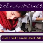 Dates Announced for Class 5 and 8 Board Exams